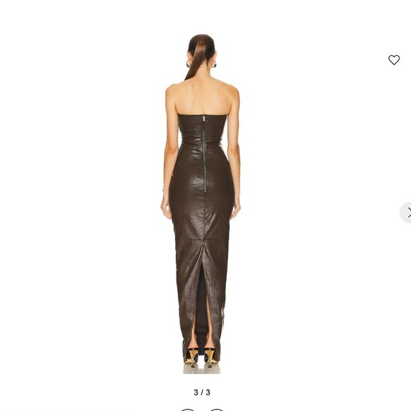 NWT's Rick Owens Prong Gown Brown Size 42 or US Size 6 - Picture 3 of 9